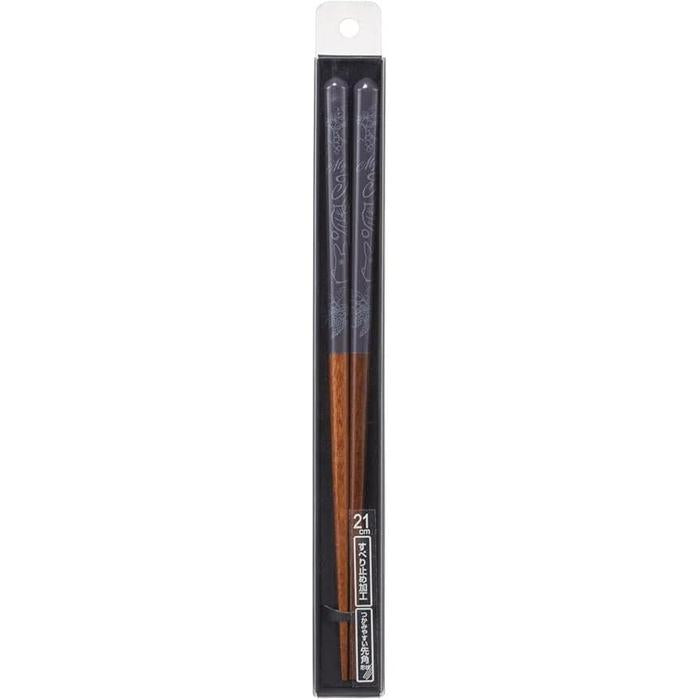 Skater My Neighbor Totoro Lacquered Wooden Chopsticks 21cm – Studio Ghibli (Green / Brown / Gray)