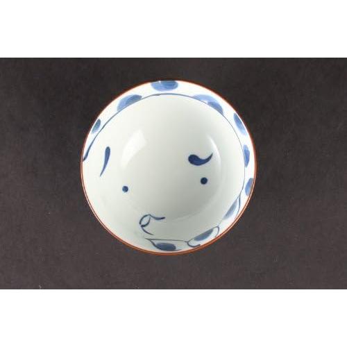 Hasami Ware Rice Bowl – Hyottoko Blue & White Design 12 cm | Saikai Toki