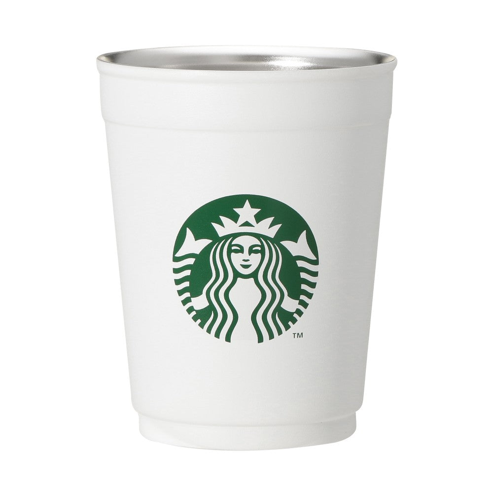 Starbucks 2-Way Stainless Steel Cup / Holder Matte White 355ml