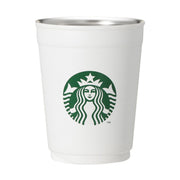 Starbucks 2-Way Stainless Steel Cup / Holder Matte White 355ml