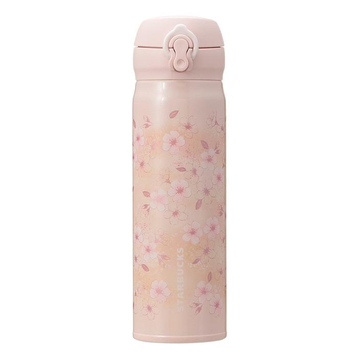 Starbucks Japan Sakura 2026 Handy Stainless Steel Bottle Pink Beige 500ml – Cherry Blossom Insulated Limited Edition