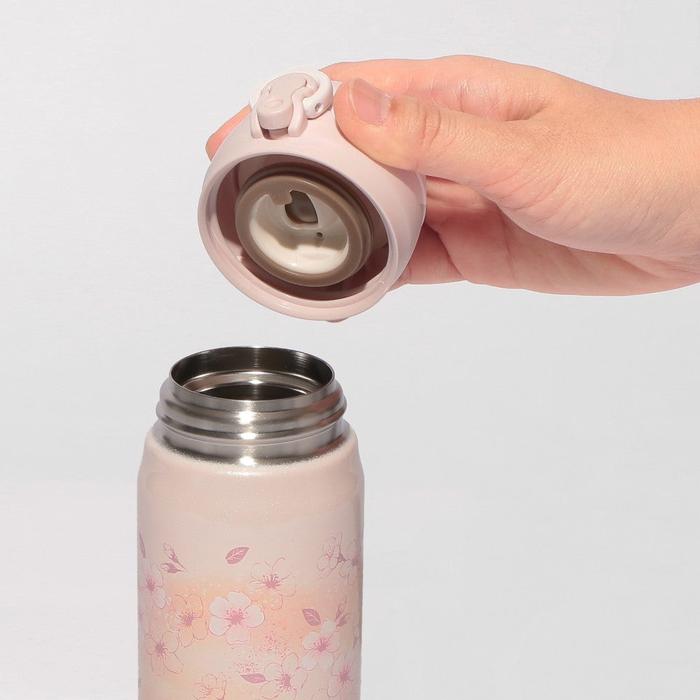 Starbucks Japan Sakura 2026 Handy Stainless Steel Bottle Pink Beige 500ml – Cherry Blossom Insulated Limited Edition
