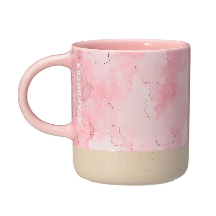 Starbucks Japan Sakura 2026 Marble Mug 355ml – Natural Texture Ceramic Cherry Blossom Limited Edition