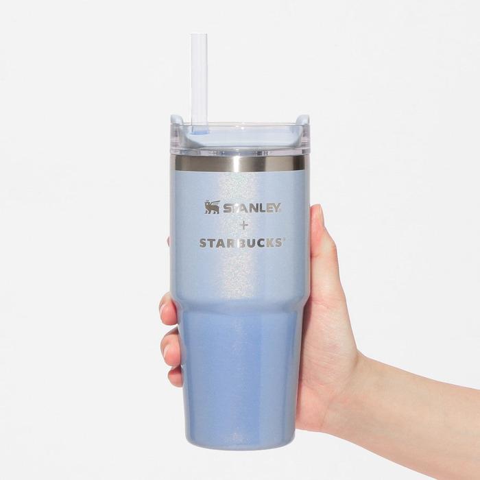 Starbucks Japan Sakura 2026 STANLEY 3-Way Stainless Steel Tumbler Shiny Airy Blue Gradient 414ml – Limited Edition