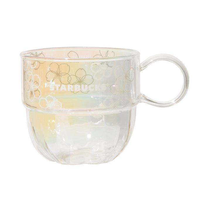 Starbucks Japan Sakura 2026 Heat-Resistant Glass Mug Raster 355ml – Rainbow Reflection Limited Edition
