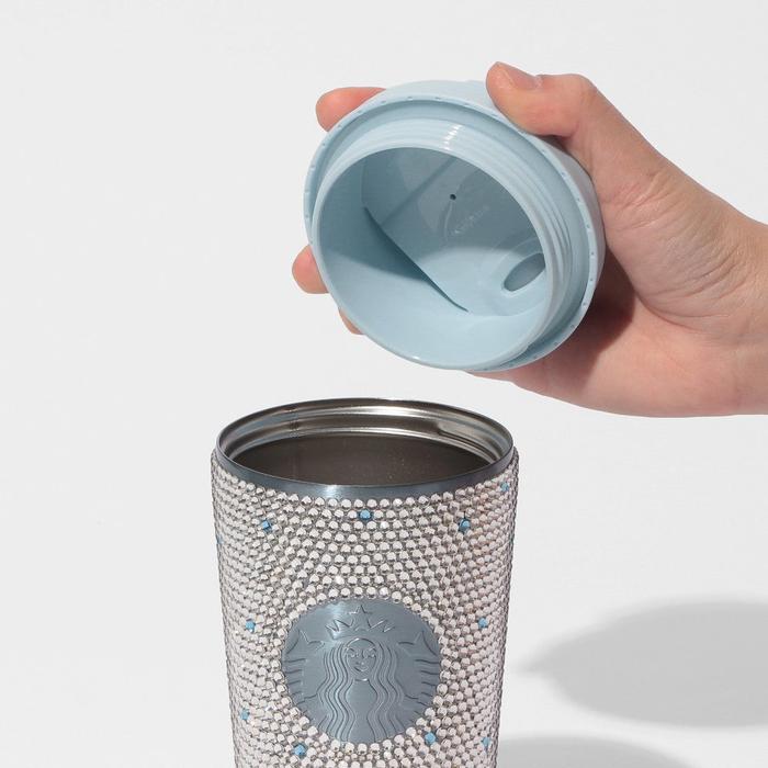 Starbucks Japan Sakura 2026 Stainless Steel Tumbler Rhinestone Airy Blue 473ml – Sparkling Limited Edition
