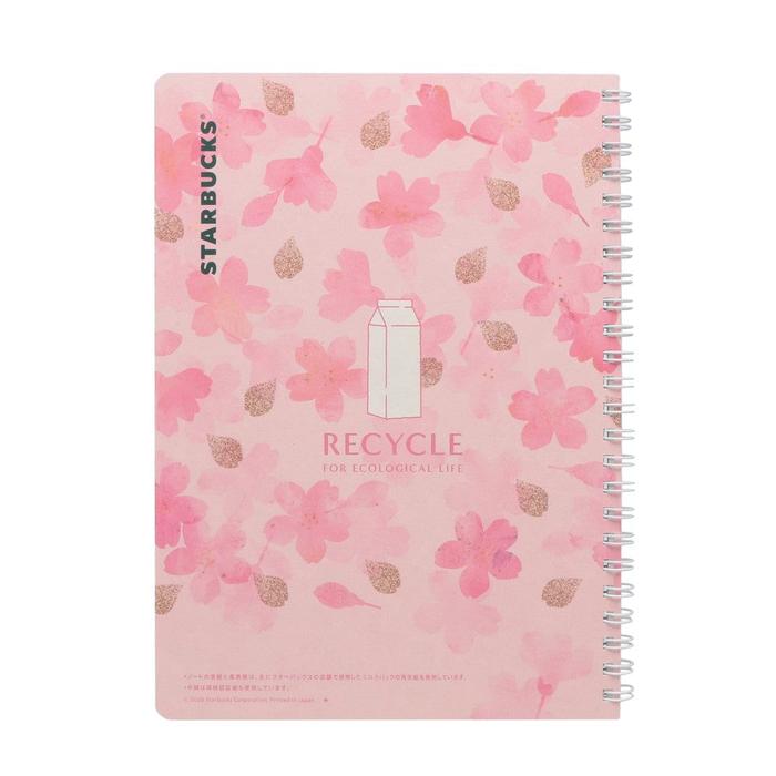 Starbucks Japan Sakura 2026 Campus Ring Notebook – Pink Milk Carton Recycled Paper Limited Edition
