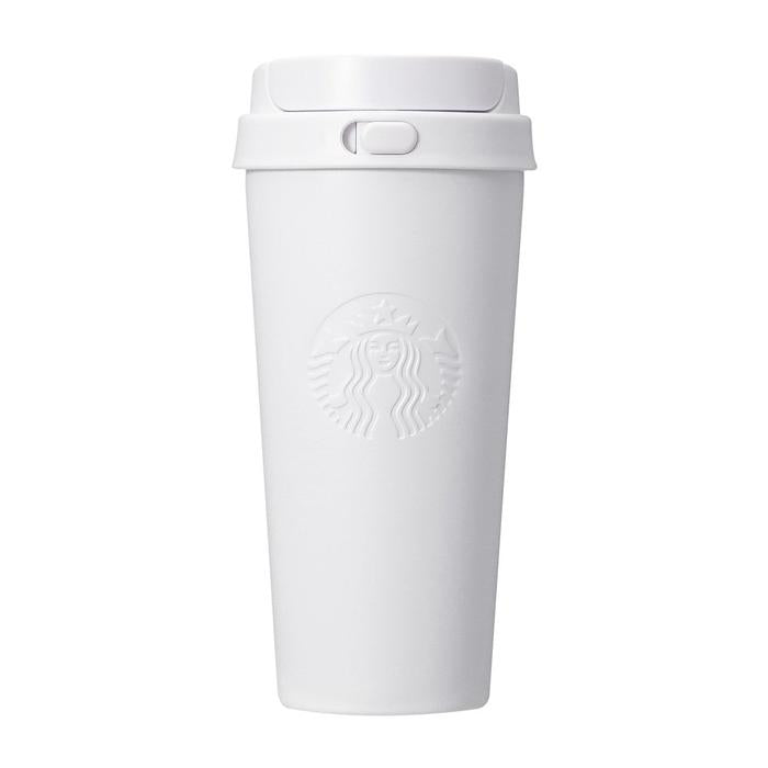 Bouteille TOGO en acier inoxydable recyclé Starbucks blanche mate 473 ml