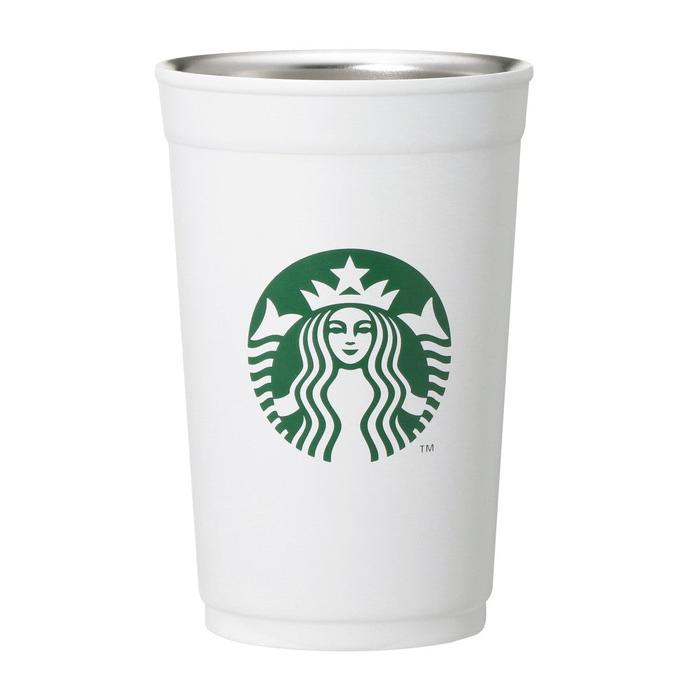 Starbucks 2-Way Stainless Steel Cup / Cup Holder – Matte White 591 ml