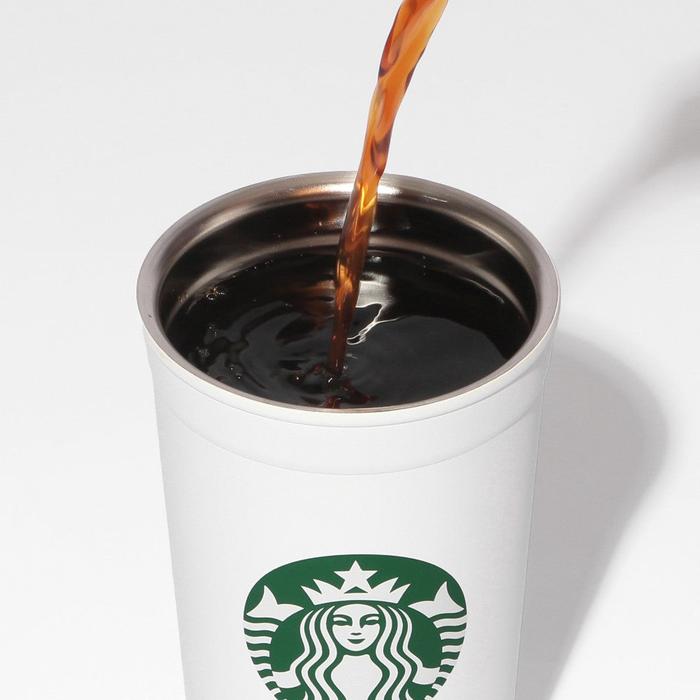 Starbucks 2-Way Stainless Steel Cup / Cup Holder – Matte White 591 ml