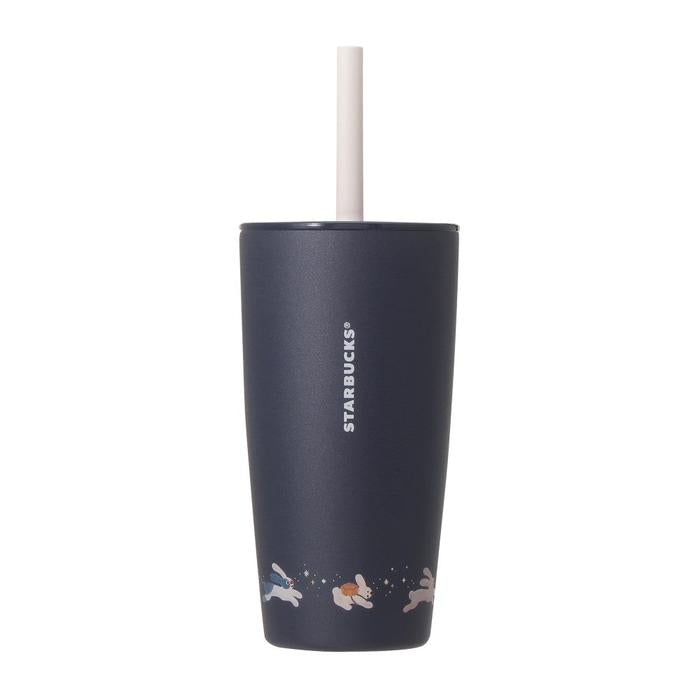 Starbucks Japan Herfstfestival 2026 MiiR Konijn Marineblauwe RVS Tumbler met Vervangende Deksel 473 mL