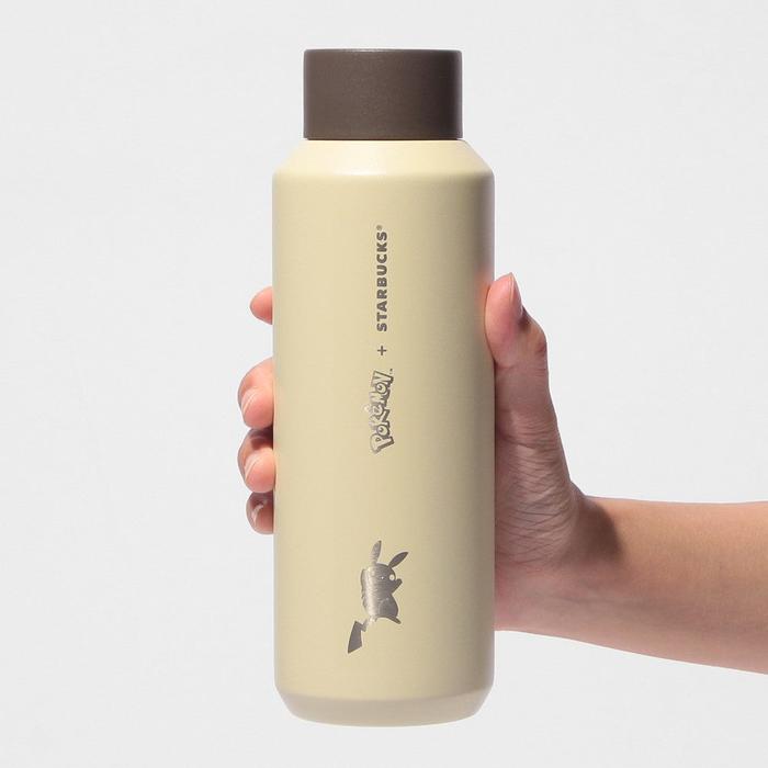 Bouteille en acier inoxydable Pokémon + Starbucks Japon 473ml – Pikachu, Bulbizarre, Salamèche, Carapuce et Évoli