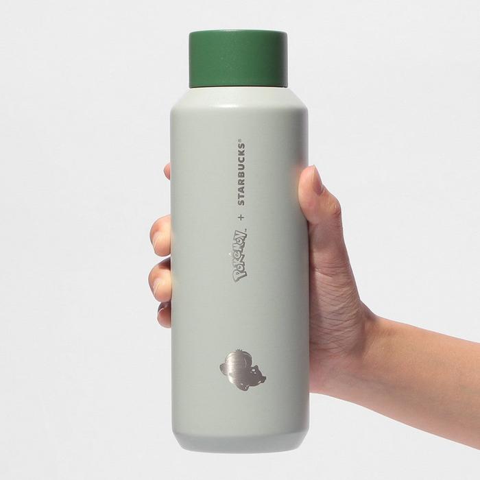 Bouteille en acier inoxydable Pokémon + Starbucks Japon 473ml – Pikachu, Bulbizarre, Salamèche, Carapuce et Évoli