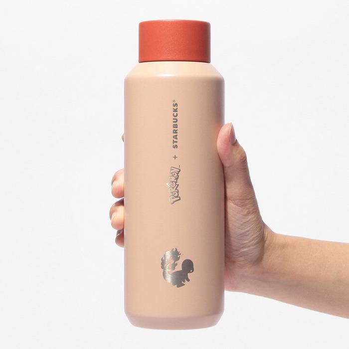 Bouteille en acier inoxydable Pokémon + Starbucks Japon 473ml – Pikachu, Bulbizarre, Salamèche, Carapuce et Évoli