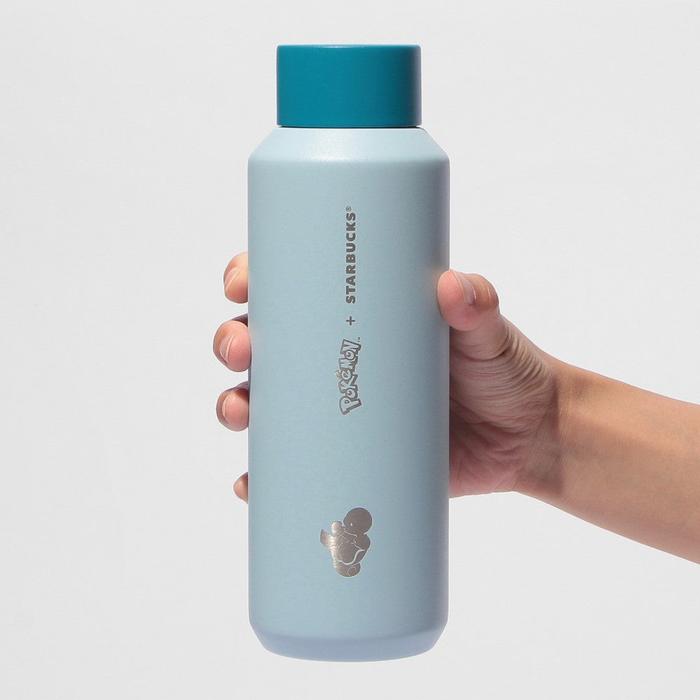 Bouteille en acier inoxydable Pokémon + Starbucks Japon 473ml – Pikachu, Bulbizarre, Salamèche, Carapuce et Évoli