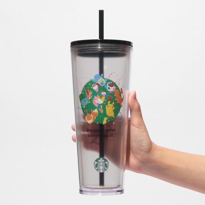 Pokémon + Starbucks Japonia Kubek Termiczny z Słomką 710ml – Połączenie Kawy i Przygoda z Kawą