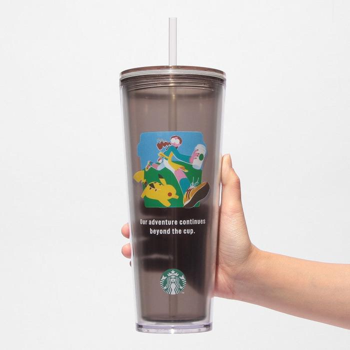 Pokémon + Starbucks Japonia Kubek Termiczny z Słomką 710ml – Połączenie Kawy i Przygoda z Kawą