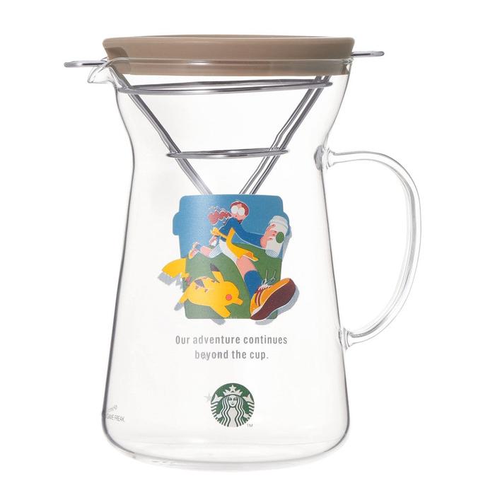 Pokémon + Starbucks Japonia Szklany Ekspres do Kawy – Kawowa Przygoda Pikachu