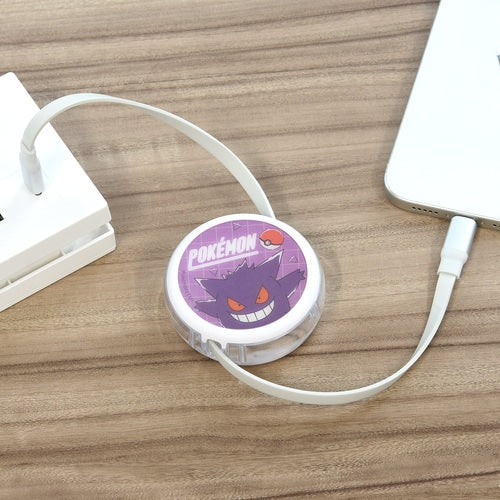 PD60W compatible USB2.0 reel type Type-C cable Gengar