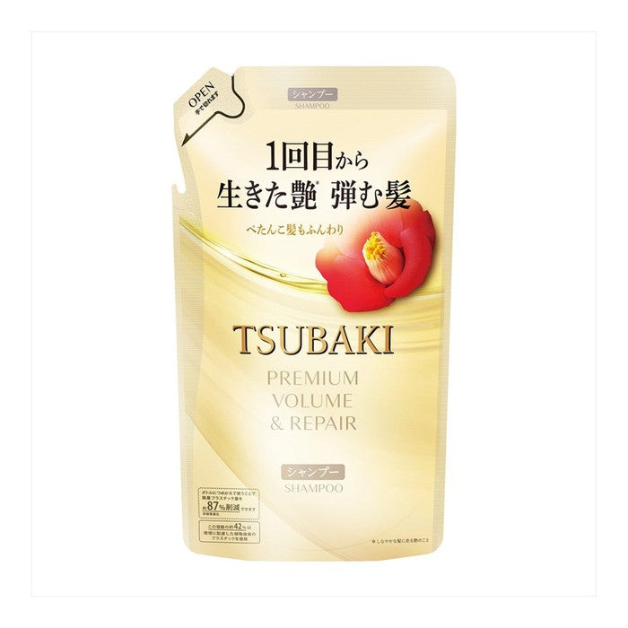 [Refill] TSUBAKI PREMIUM VOLUME&REPAIR - Regenerating hair shampoo with Tsubaki oil 300ml [Alcohol-free]