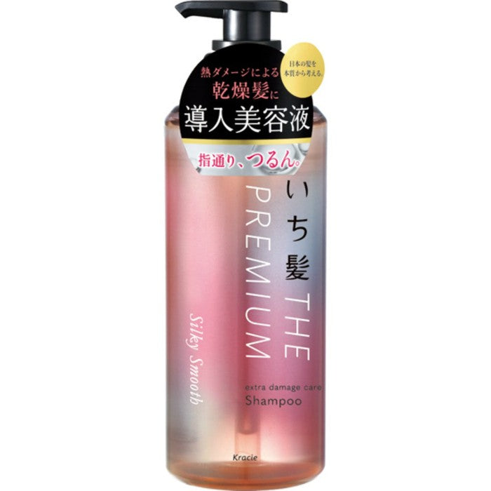 ICHIKAMI THE PREMIUM Extra Damage Care Shampoo (Silky Smooth) 480ml [Alcohol-free]