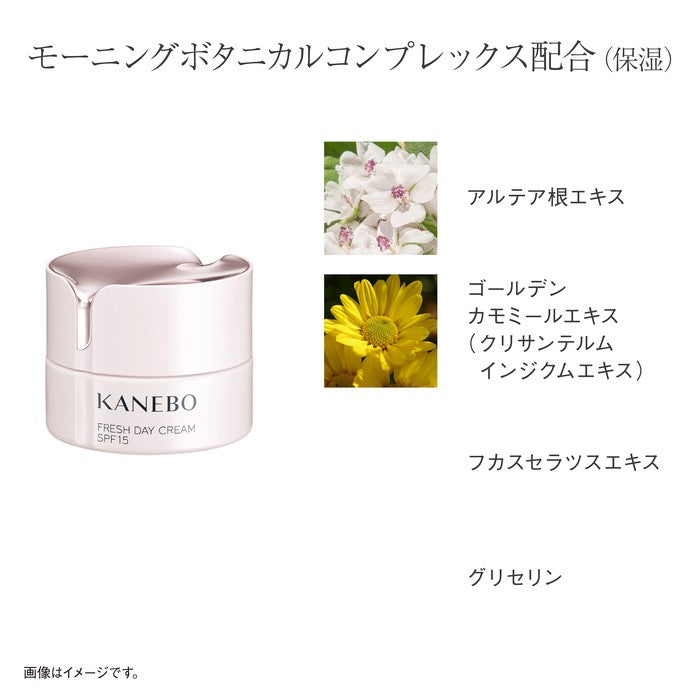 Kanebo Fresh Day Cream - Moisturizing Day Cream with UV Protection and Althea Root Extract for Smooth and Firm Skin (SPF15 PA+++) 40ml [Alcohol-free]