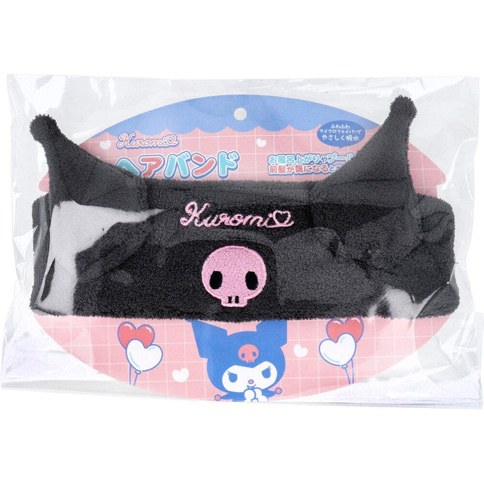 SANRIO KUROMI – Adorable Headband for Makeup and Face Wash - black