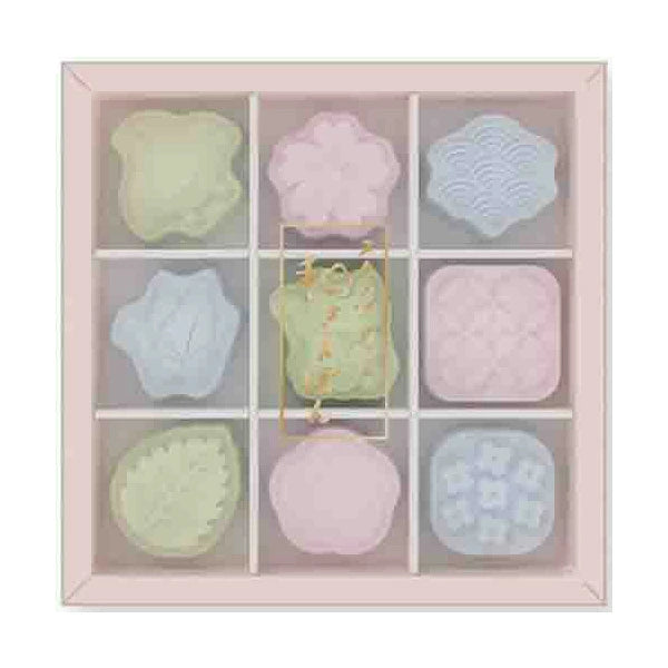 Sun-Star Wasanpon Stempelset – 9-teiliges Set mit japanischen Süßigkeiten-Stempeln, 2 Designs