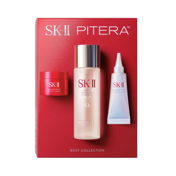 SK-II Pitera™ Best Collection Renew Edition – Facial Treatment Essence 75mL, Whitening Serum 10mL & Moisturizing Cream 15g | Brightening, Anti-Aging & Hydrating Skincare Gift Set［Alcohol-free]