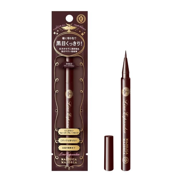 MAJOLICA MAJORCA Line Expander Liquid Eyeliner 0.5mL – Ultra-Fine Tip, Dense Color, 12-Hour Wear, Waterproof & Warm-Water Removable［Alcohol-free]