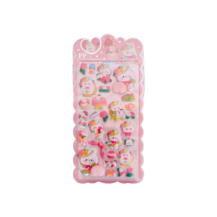 3D Puffy Animal Stickers – 1 Sheet (8 Designs Available)