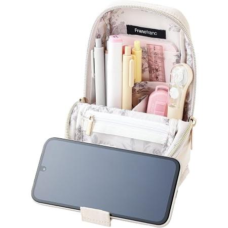 Francfranc Gather Pen & Smartphone Stand Pouch – Desk Organizer & Phone Stand, 2 Colors