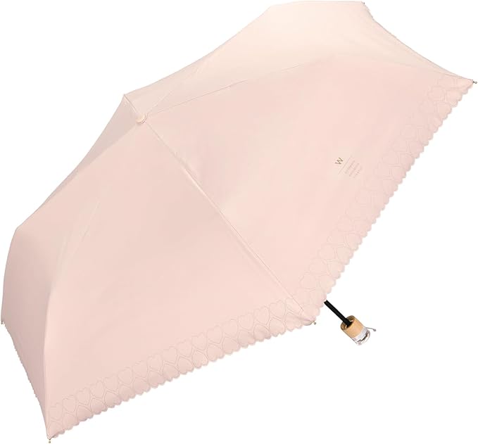 Wpc. Basic Parasol Mini-Off Folding Umbrella – 100% Blackout Heart & Star Design