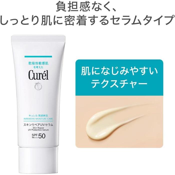 Curel Intensive Moisture Skin Repair UV Serum – SPF50 PA+++ 60g [Alcohol-free]