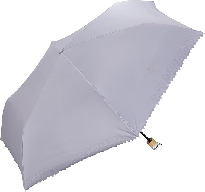 Wpc. Basic Parasol Mini-Off Folding Umbrella – 100% Blackout Heart & Star Design