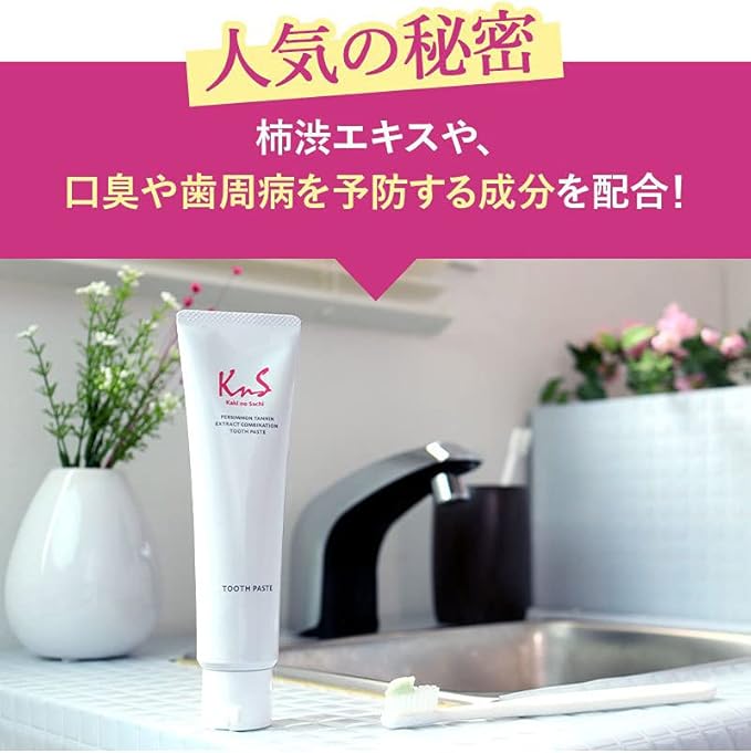 Kaki no Sachi (KnS) Medicated Persimmon Toothpaste 100g – Whitening & Bad Breath Care [Alcohol-free]