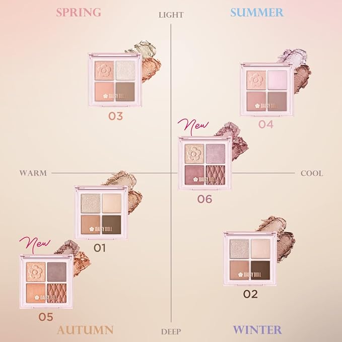 DAISY DOLL by MARY QUANT Eye Shadow – Moist, High-Brightness Gradient Palette [Alcohol-free]
