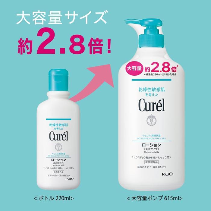 Curel Moisture Lotion – Ceramide Care for Dry & Sensitive Skin [Alcohol-free] (220ml / 410ml / 615ml)