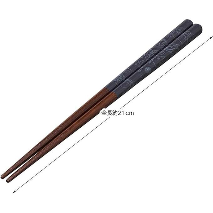 Skater My Neighbor Totoro Lacquered Wooden Chopsticks 21cm – Studio Ghibli (Green / Brown / Gray)