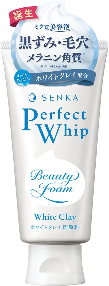 SENKA Perfect Whip White Clay - Gezichtsreinigingscrème met witte klei 120g [Met alcohol]