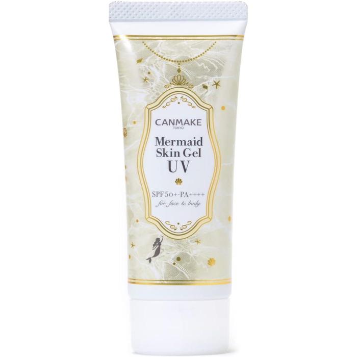 CANMAKE Mermaid Skin Gel UV C02 Sunny Yellow – Vitamin C Infused Sunscreen with SPF50+ PA++++ 40g [Alcohol-free]