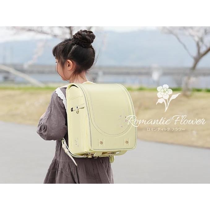 Amant Romantische Blume / Kleine Schleife Japanischer Randoseru Schulrucksack für Mädchen – Perlenfinish, 15L, Ultra Leichtgewicht