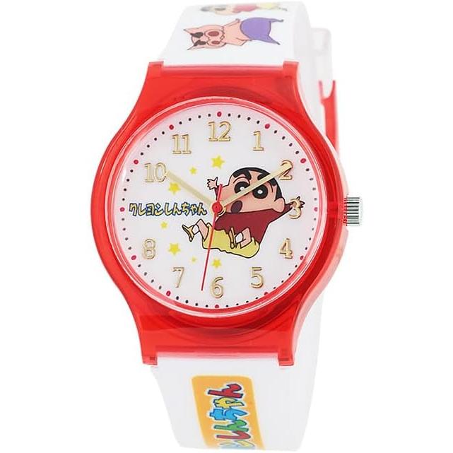 J-AXIS Crayon Shin-chan, Shiro & Buriburizaemon Clear Case Watch – Red CH2D0002-RE