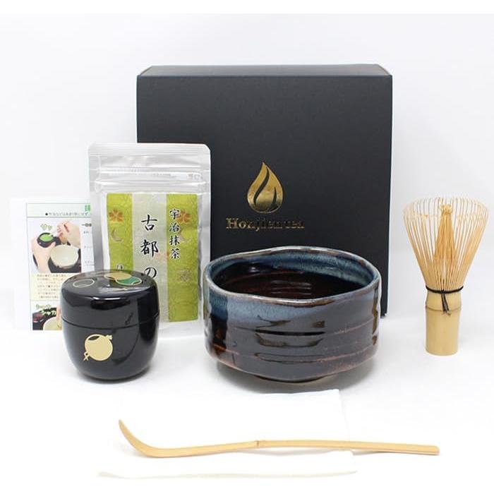 Honjien Matcha Tea Set – Beginner-Friendly 6-Piece Uji Matcha Kit with Utensils & Instruction Guide