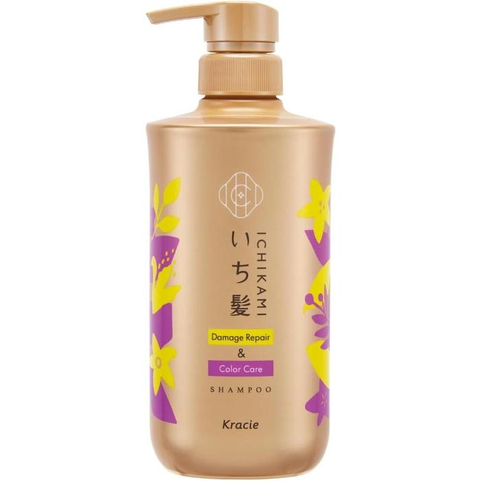 ICHIKAMI [Damage Repair & Color Care] Shampoo Pump – Amino Acid Formula for Color Protection 16.9 fl oz (480 ml) [With Alcohol]