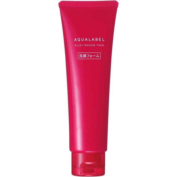 AQUALABEL Milky Mousse Foam – Deep Pore Cleansing Facial Wash with Collagen (130g) [With alcohol]