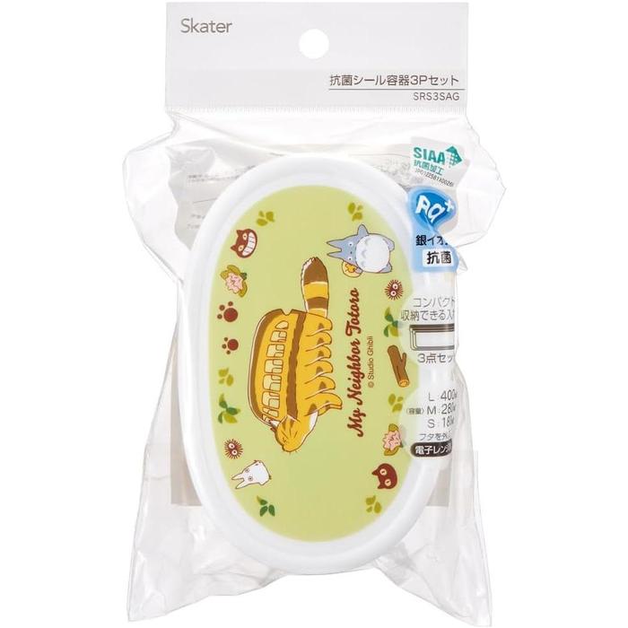 Skater Studio Ghibli My Neighbor Totoro Antibacterial Lunch Box & Food Container Set – 3 Pieces Made in Japan