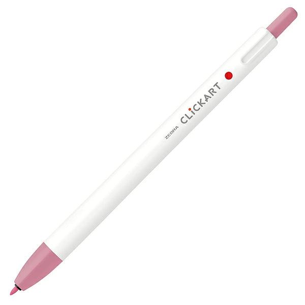 ZEBRA Clickart Retractable Water-Based Color Pen – Pale Colors, 0.6 mm