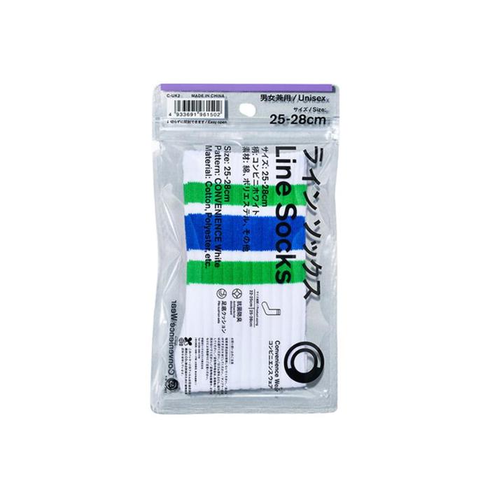 FamilyMart Line Socks – Convenience Store White / Black | 25–28 cm