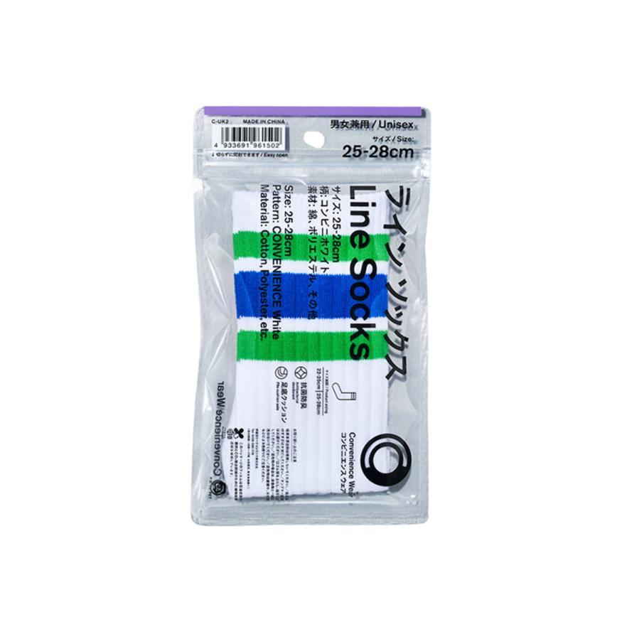 Chaussettes FamilyMart Line – Magasin de commodité Blanc / Noir | 25–28 cm